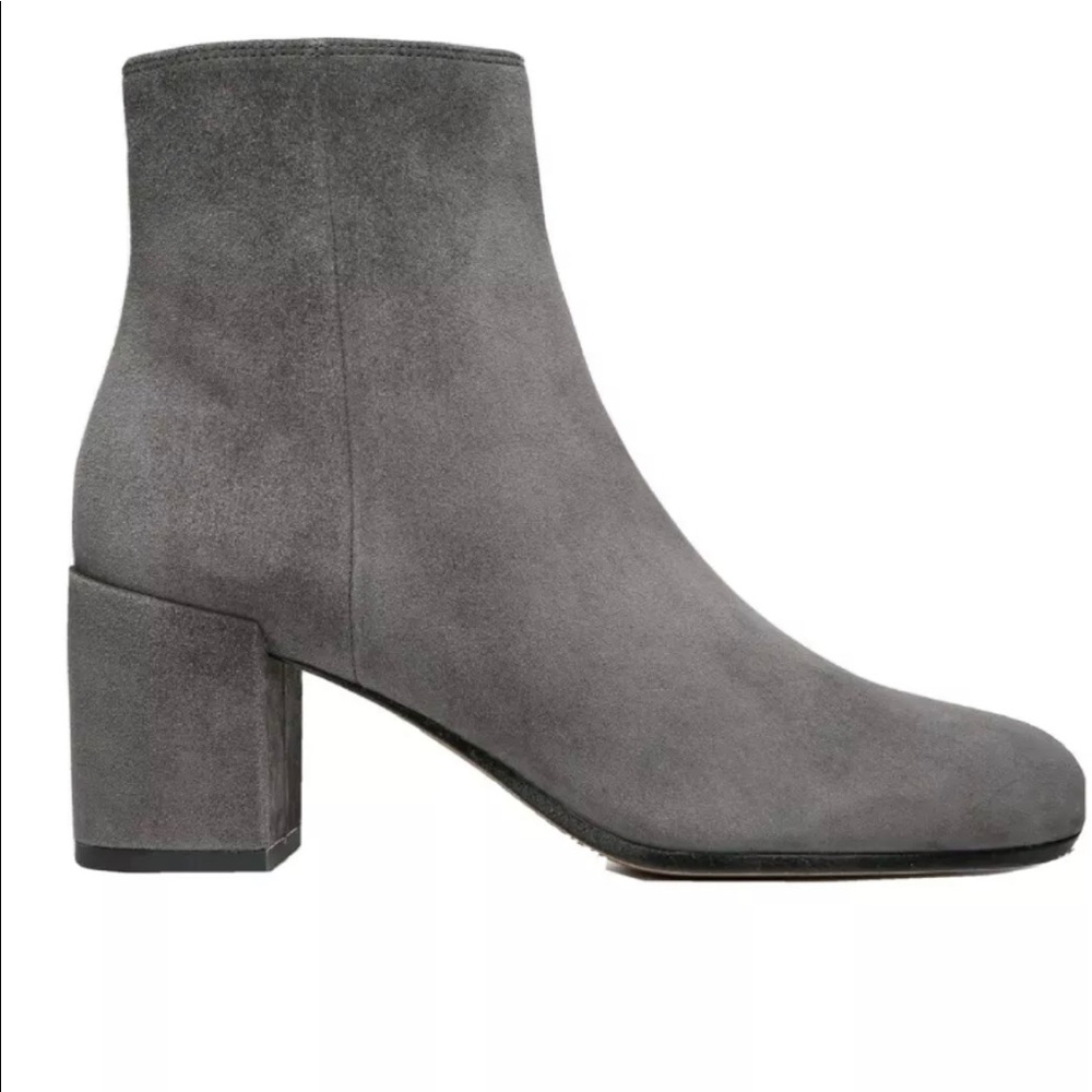 Vince Blakley Grey Suede Booties Size 8 Pre Owned